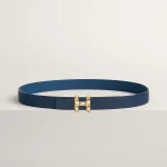 H Infini belt buckle & Reversible leather strap 24 mm - Image 2